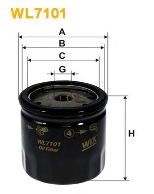 WIX FILTERS wl7101 -  Фильтр масляный двигателя